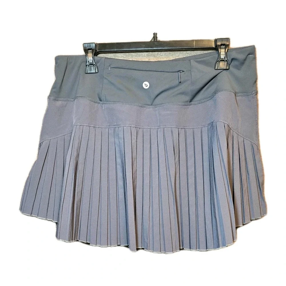 🎾 Baleaf Women's High Waisted Pleated Tennis Skort 2XL Gray Tummy‎ Control